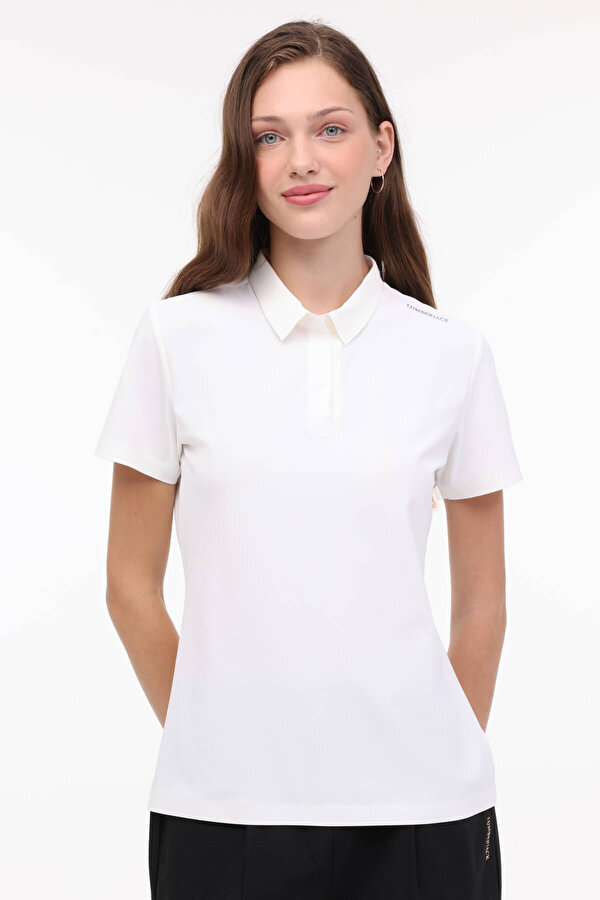 WL OLA 12GZ09 4FX Ekru Kadın Kısa Kol T-Shirt