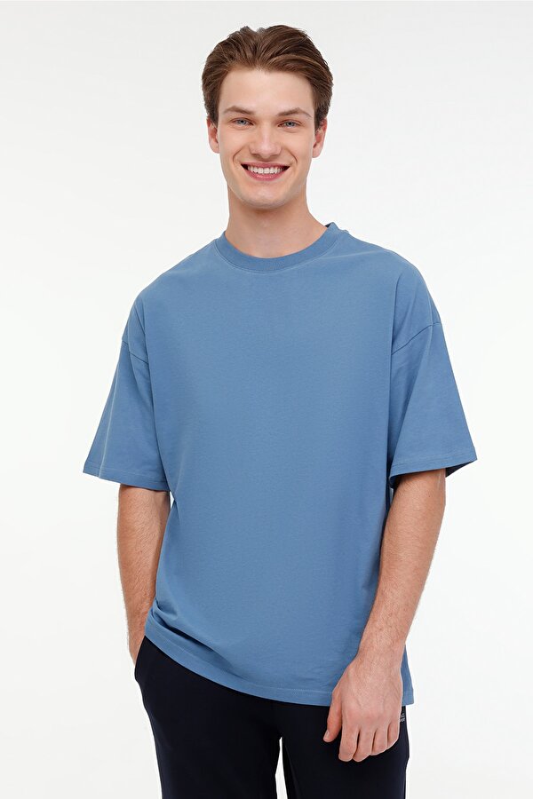 MB ROS 11HS113 4PR Mavi Erkek Kısa Kol T-Shirt