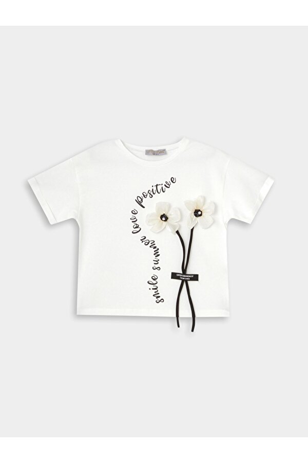 Kız Çocuk Smile Baskılı Flower Bluz