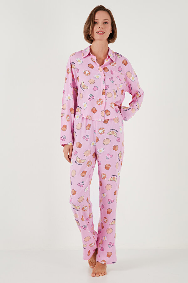 Bayan Pijama Takımı 6110014 Şeker Pembe