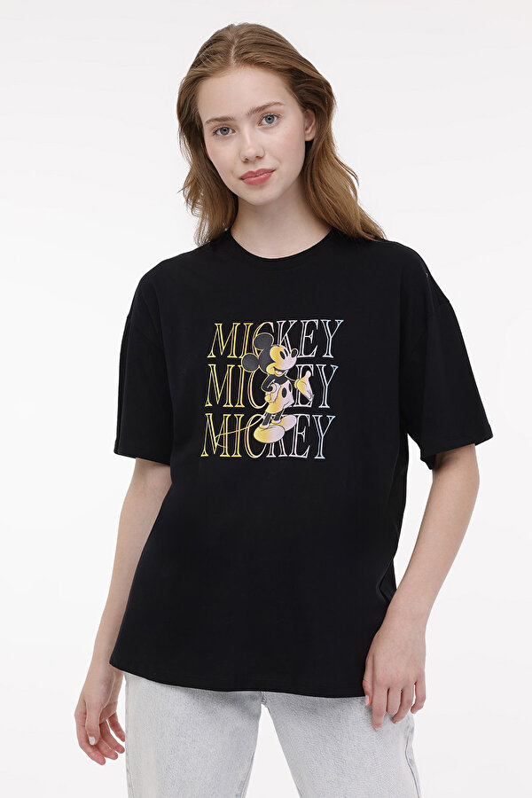 WL PLUTO 11GFL988 4FX Siyah Kadın Kısa Kol T-Shirt