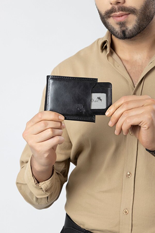Erkek Spor Cüzdan Kartlık Siyah