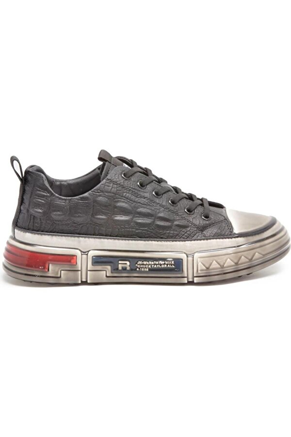 18219 İthal Fashion Erkek Deri Sneakers Ayakabı