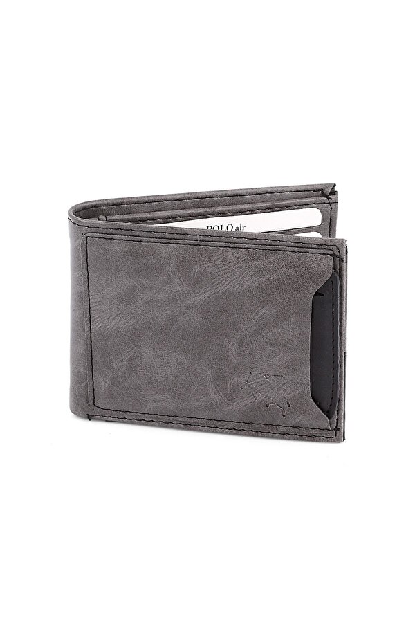 Kutulu Erkek Parfüm Kemer Cüzdan Kartlık Seti Gri