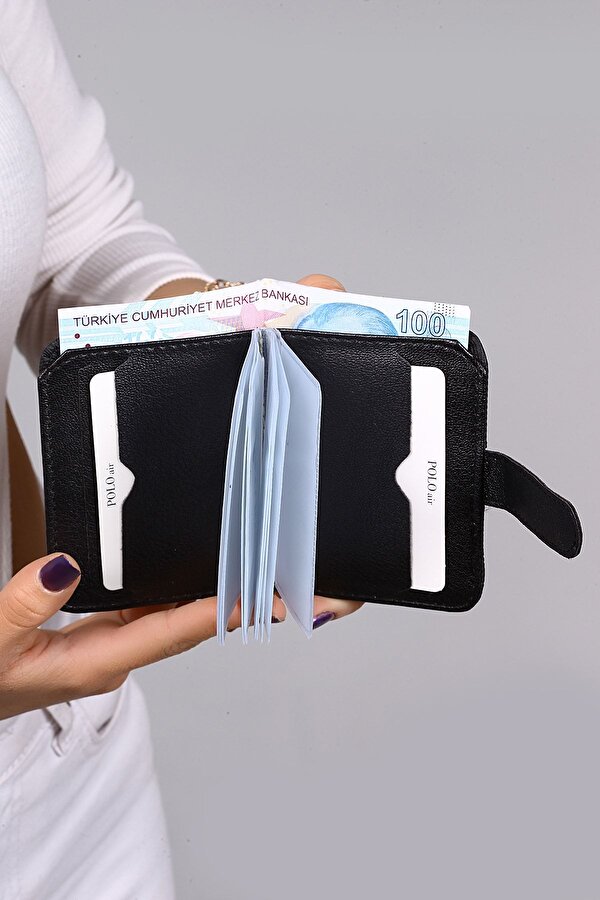 Kutulu Spor Siyah Erkek Cüzdan Kemer Kartlık Seti