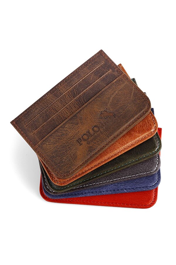 Hakiki Deri Lacivert Kredi Kartlık Kutusunda