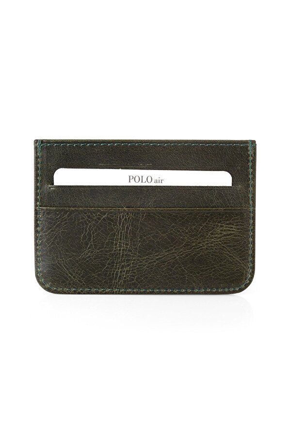 Deri Yeşil Kredi Kartlık Kutusunda