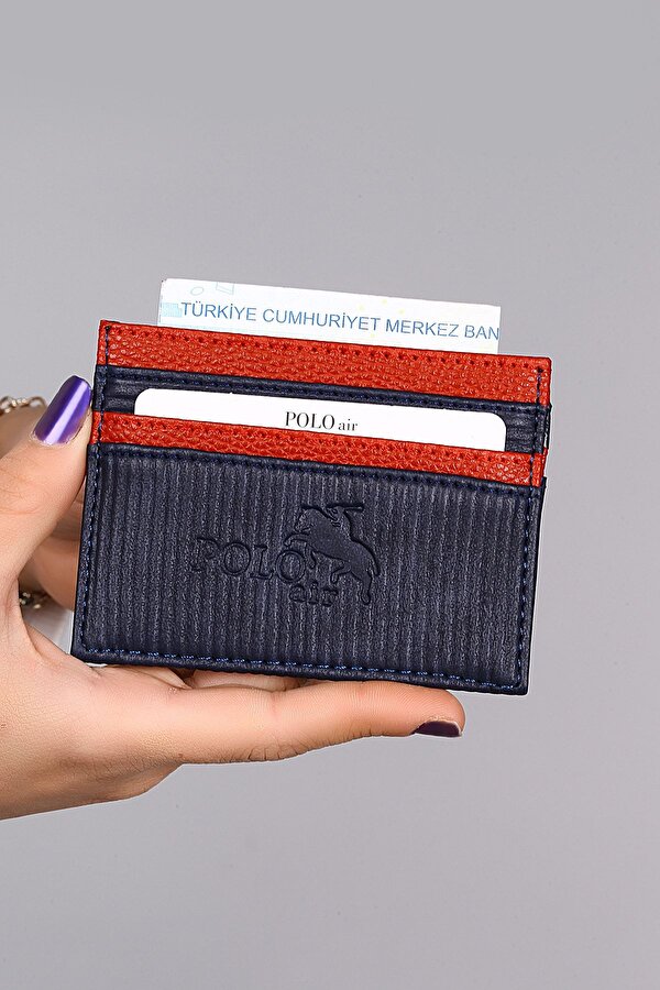 Çizgi Desenli Erkek Kartlık Lacivert