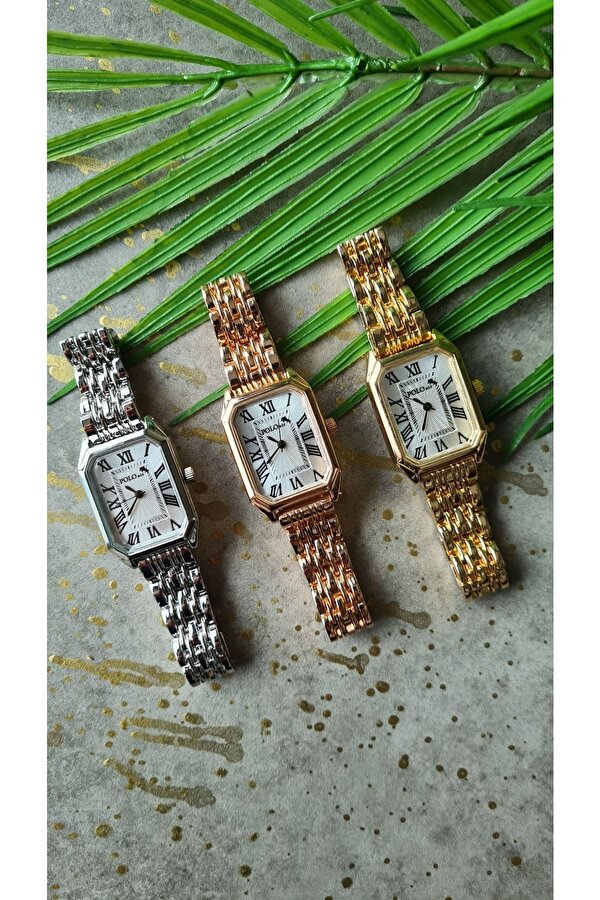 Vintage Romen Rakamlı Kadın Kol Saati Bakır Renk