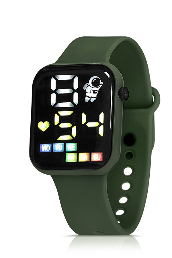 Kadın Silikon Kordon Kol Saati Parfüm Hediyelik Kombin Haki Renk