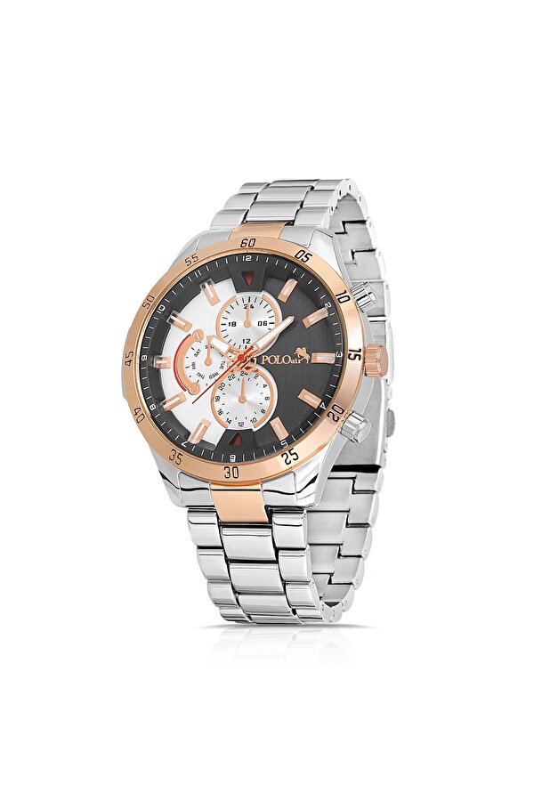 Erkek Kol Saati Kemer Cüzdan Kartlık Anahtarlık Kombin Set Kahverengi Renk PL-0789E7