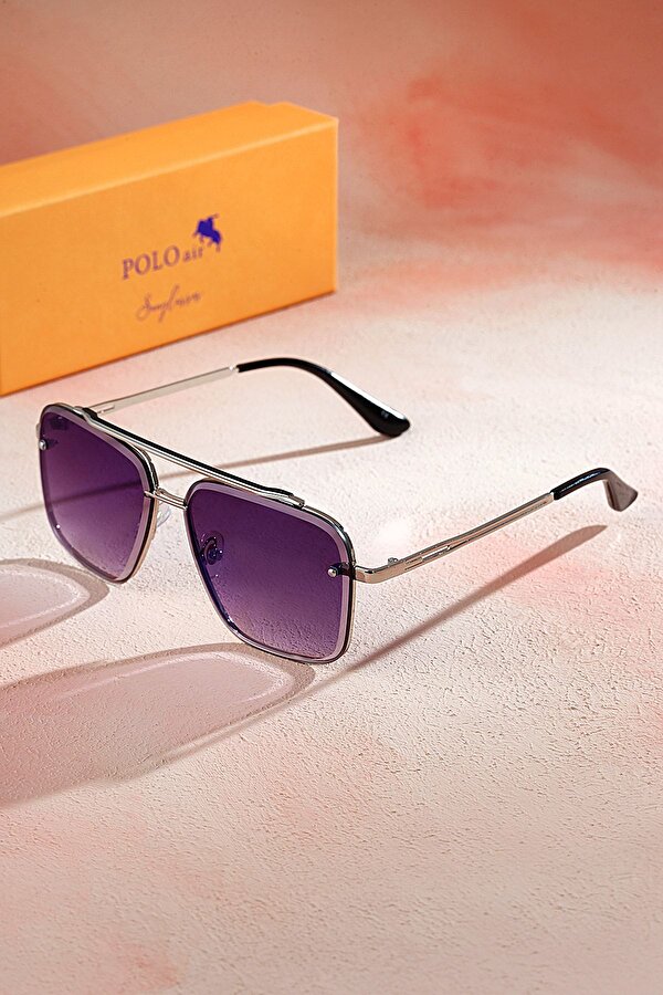 Unisex Kristal Uv 400 Korumalı Güneş Gözlüğü gümüş