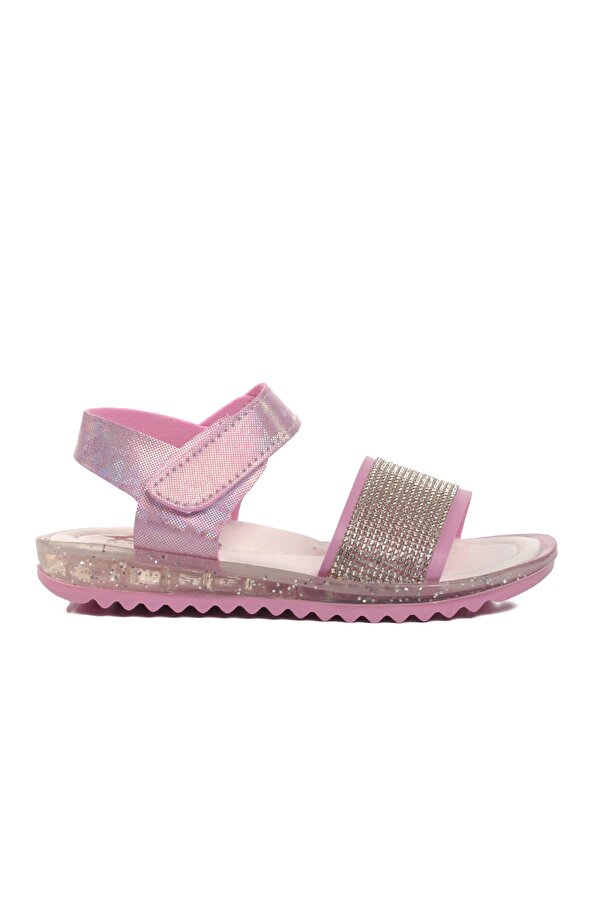 24-408-P Pembe Simli Çocuk Sandalet
