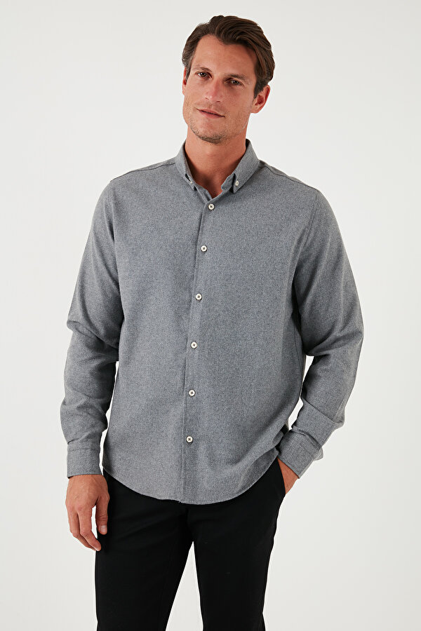 Erkek Gömlek CF24W127079 KOYU GRİ