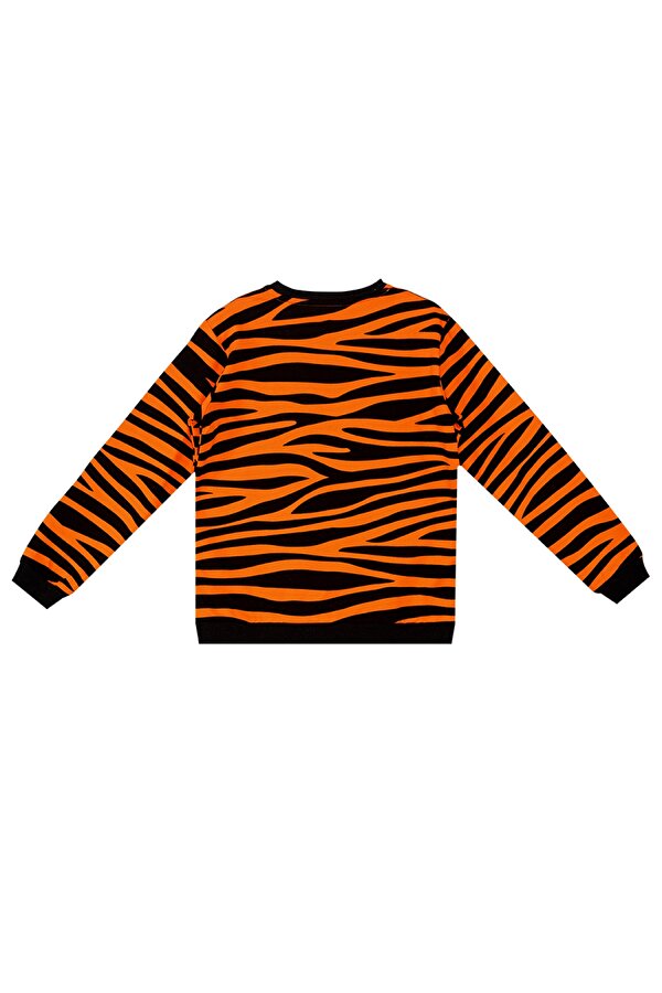 Kaplan Aplikeli Erkek Çocuk Sweatshirt