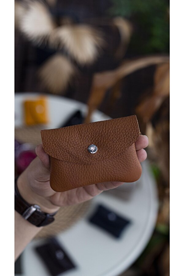 Murcia Hakiki Deri İnce Tasarım Bozuk Paralık ve Kartlık Taba