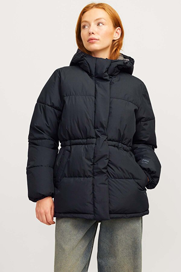 JXWORLD PUFFER JACKET OTW Siyah Kadın Kaban