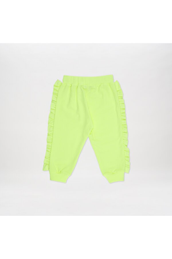 Kız Çocuk  Fırfır Detaylı Eşofman Alt