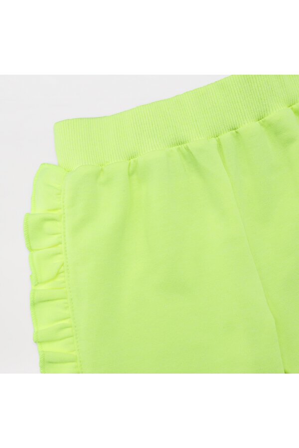 Kız Çocuk  Fırfır Detaylı Eşofman Alt