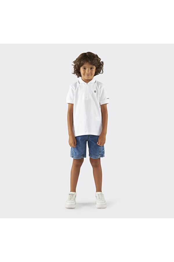 Erkek Çocuk  Triko Yakalı Pike T-shirt