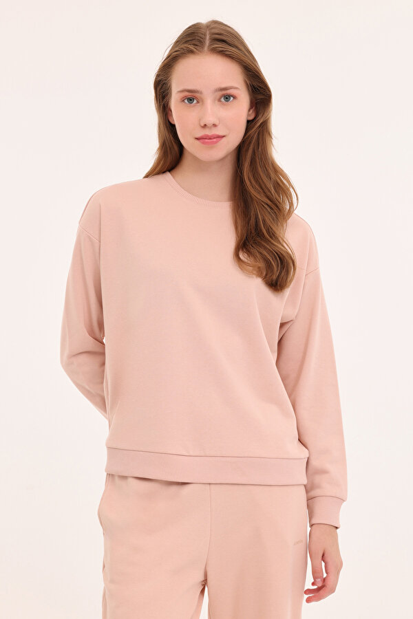 WB C NECK 16SN82 4PR Gül Kurusu Kadın Sweatshirt