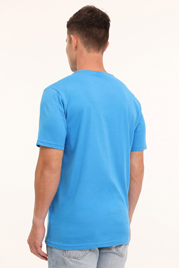 GEARTIY024 T-Shirt Saks Erkek Kısa Kol T-Shirt