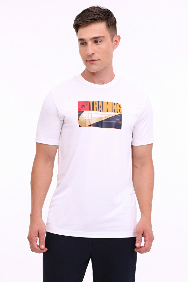M NK DF TEE RLGD XTRAIN D Beyaz Erkek Kısa Kol T-Shirt