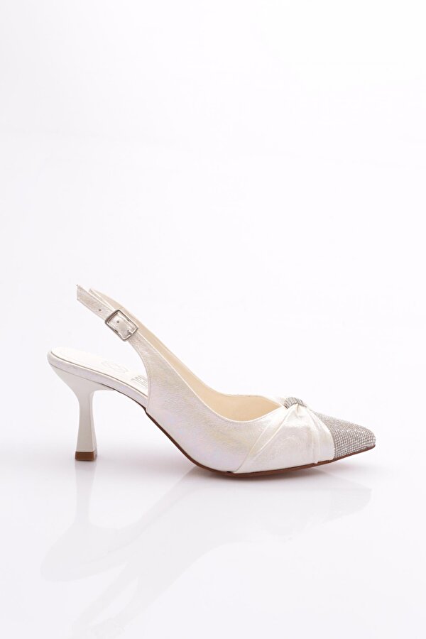 K432 Kadin Önü Taşli Topuklu Ayakkabi