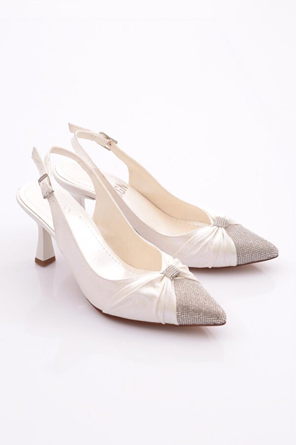 K432 Kadin Önü Taşli Topuklu Ayakkabi