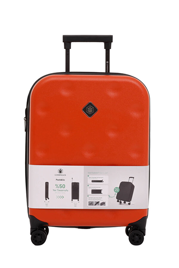 Katlanabilir Valiz -K 4FX Turuncu Unisex Küçük Boy Valiz