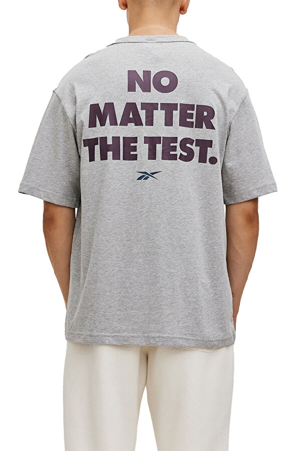Reebok No Matter The Test Gfx Ss Серый 014 Мужчина Футболка