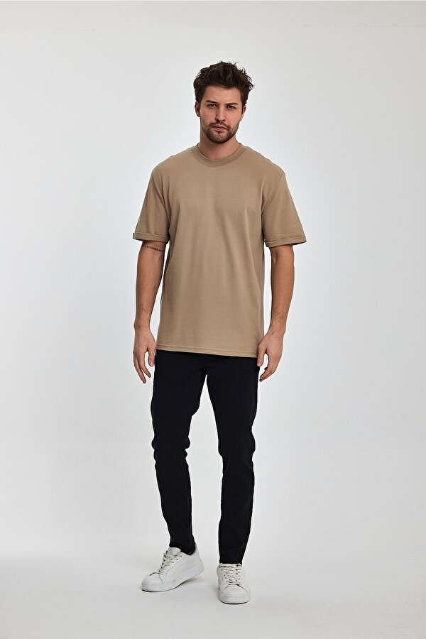 Erkek 30-1 Petek Süprem Bisiklet Yaka T-shirt RD24YE002726