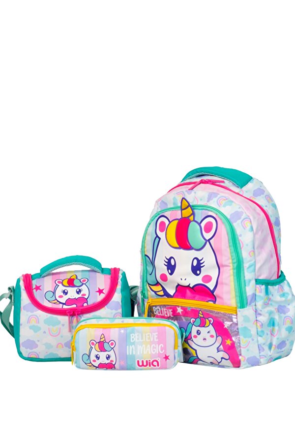 Unicorn Kız Çocuk Okul Seti TURKUAZ