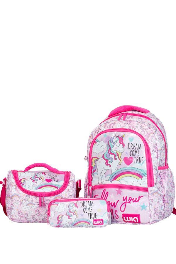 Soft Unicorn Kız Çocuk Okul Seti Pembe