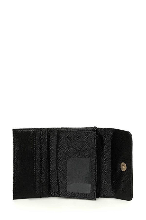 RUGAN KAPAK 4PR Siyah Kadın Cüzdan