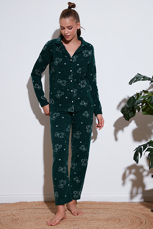 Bayan Pijama Takımı 6095616 YEŞİL
