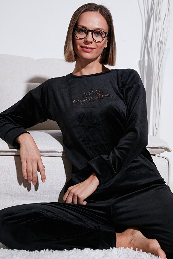 Bayan Pijama Takımı 6094201 SİYAH