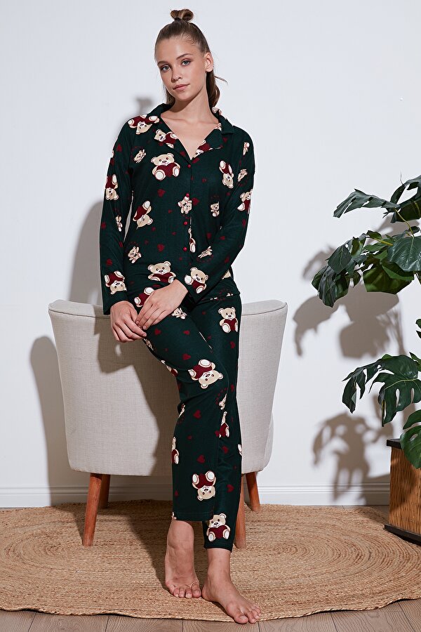 Bayan Pijama Takımı 60956602 YEŞİL