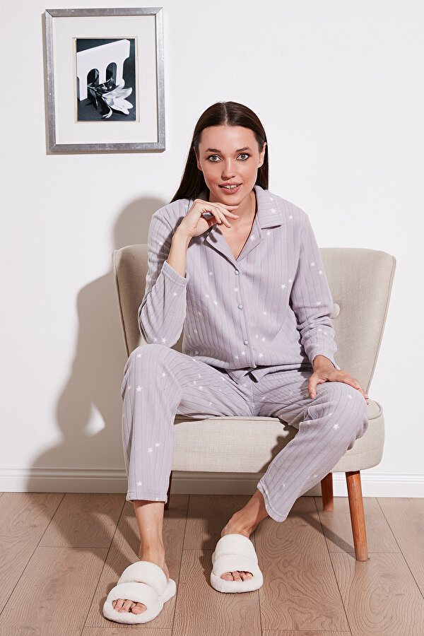 Bayan Pijama Takımı 6571009W4 GRİ