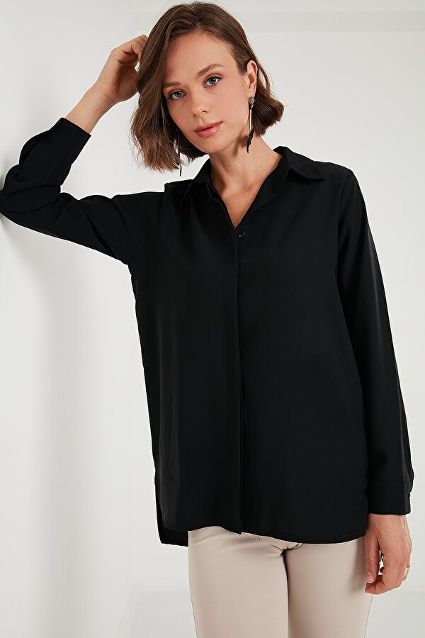 Bayan Gömlek 611GO020 SİYAH