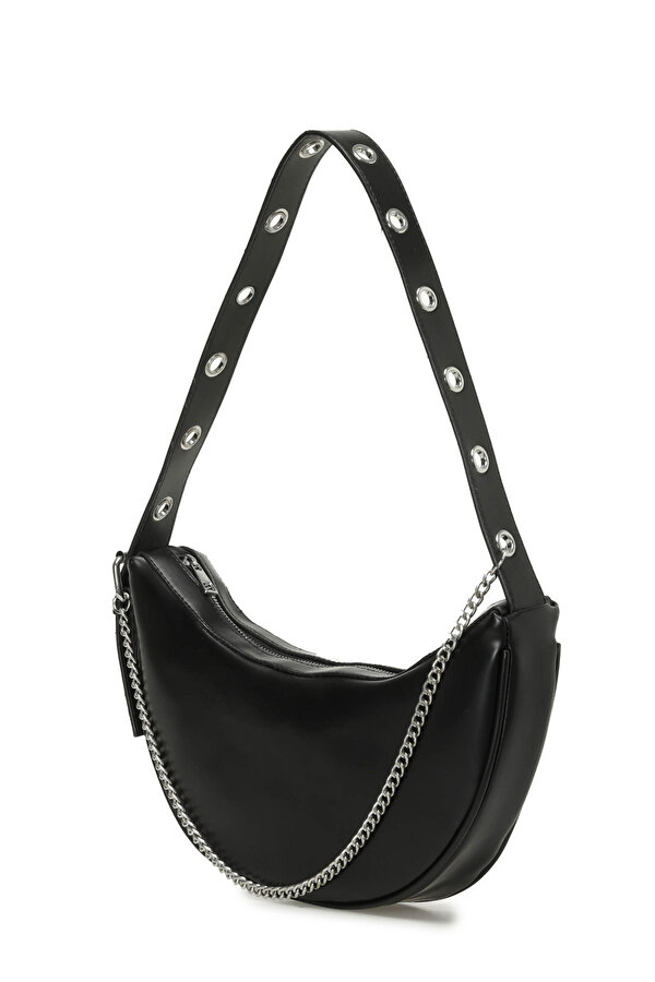 CLT ROCKER OMZ 4PR Siyah Kadın Omuz Çantası