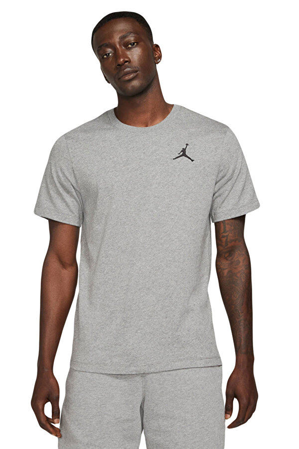 M J JUMPMAN EMB SS CREW GRAY Man 054