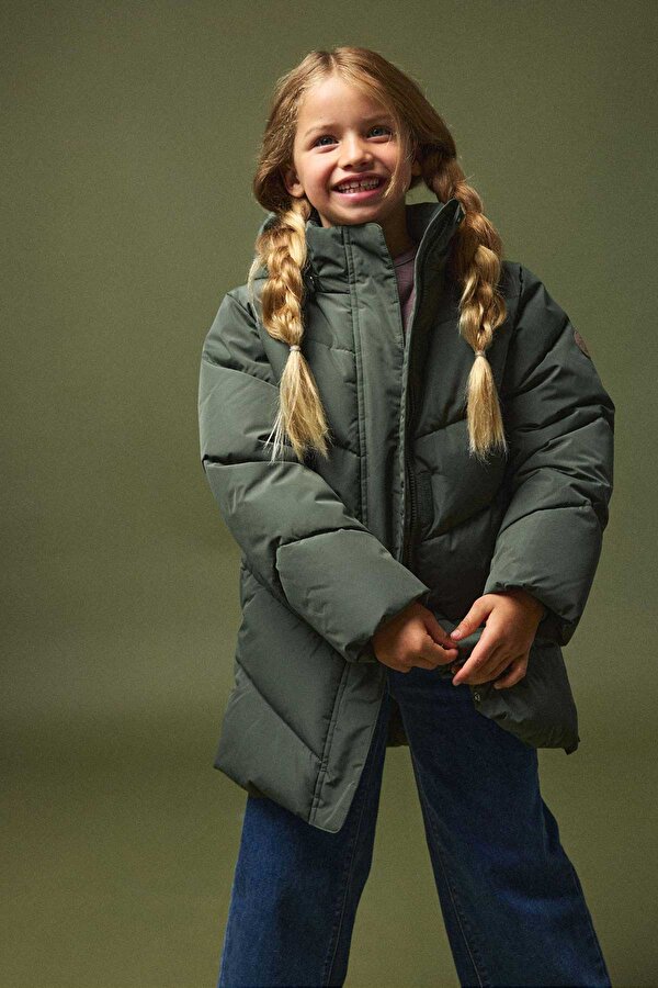 NKFMEDOW03 JACKET FO Haki Kız Çocuk Mont