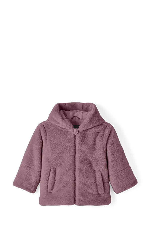 NMFMOSA FAKE FUR JACKET Mor Kız Çocuk Mont