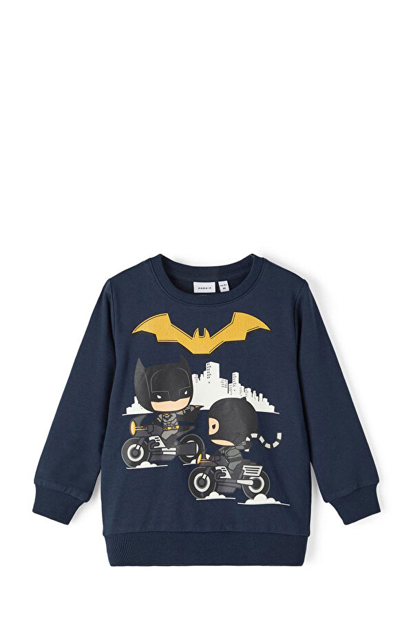 NMMJANIEL BATMAN SWEAT Lacivert Erkek Çocuk Sweatshirt