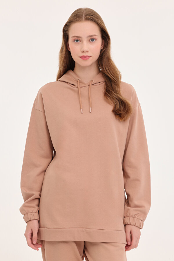 WL CLAUDIA 17MS418 4PR Camel Kadın Sweatshirt