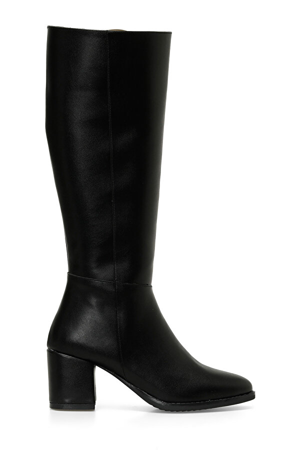 24K-996 4PR Siyah Kadın Topuklu Çizme