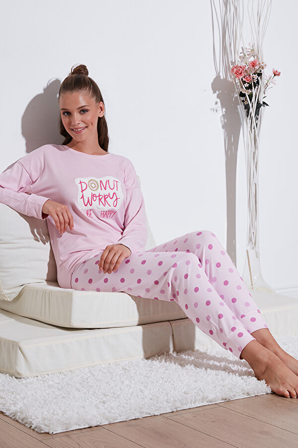 Bayan Pijama Takımı 6095700 AÇIK PEMBE