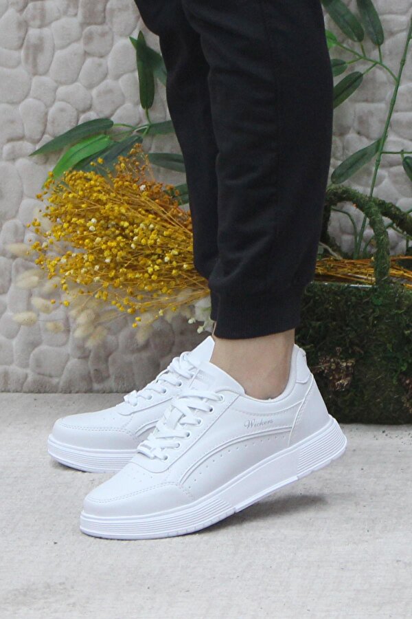 Wks 2765 Beyaz Hafif Rahat Sneaker Kadın Spor Ayakkabı