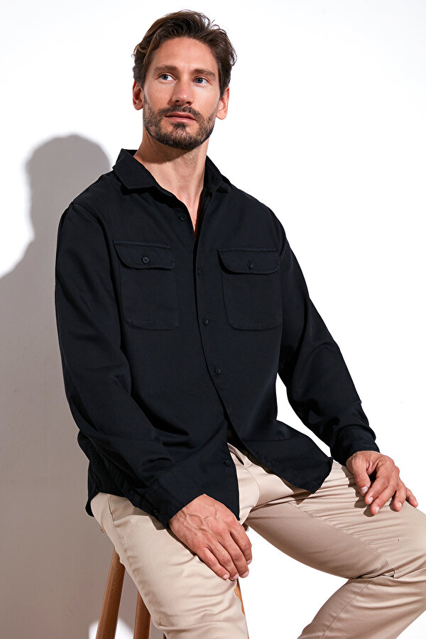 Erkek Gömlek CF25W128858 SİYAH